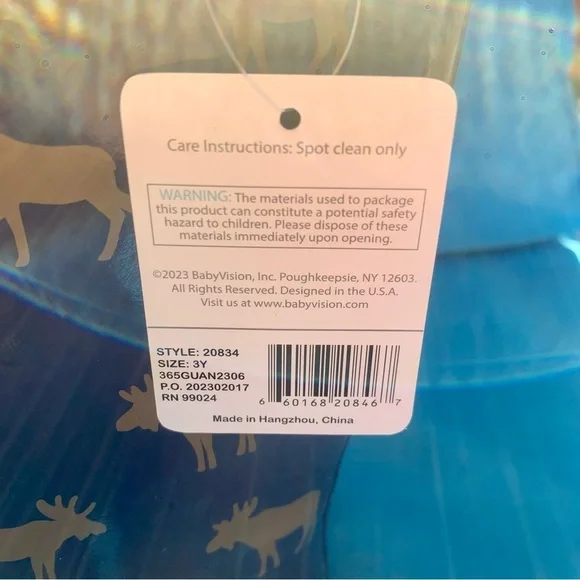 NWT Hudson Baby Moose print rain boots size 3Y - Picture 11 of 11